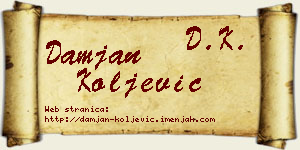 Damjan Koljević vizit kartica
